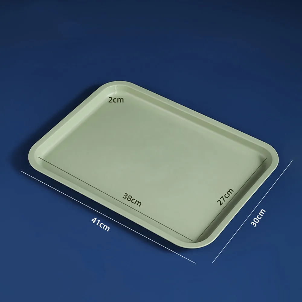 High Quality Multicolor Serving Tray Multi-sizes Plastic Food Tray Anti-Slip Scratch Resistant Fruit Tray Home Kitchen