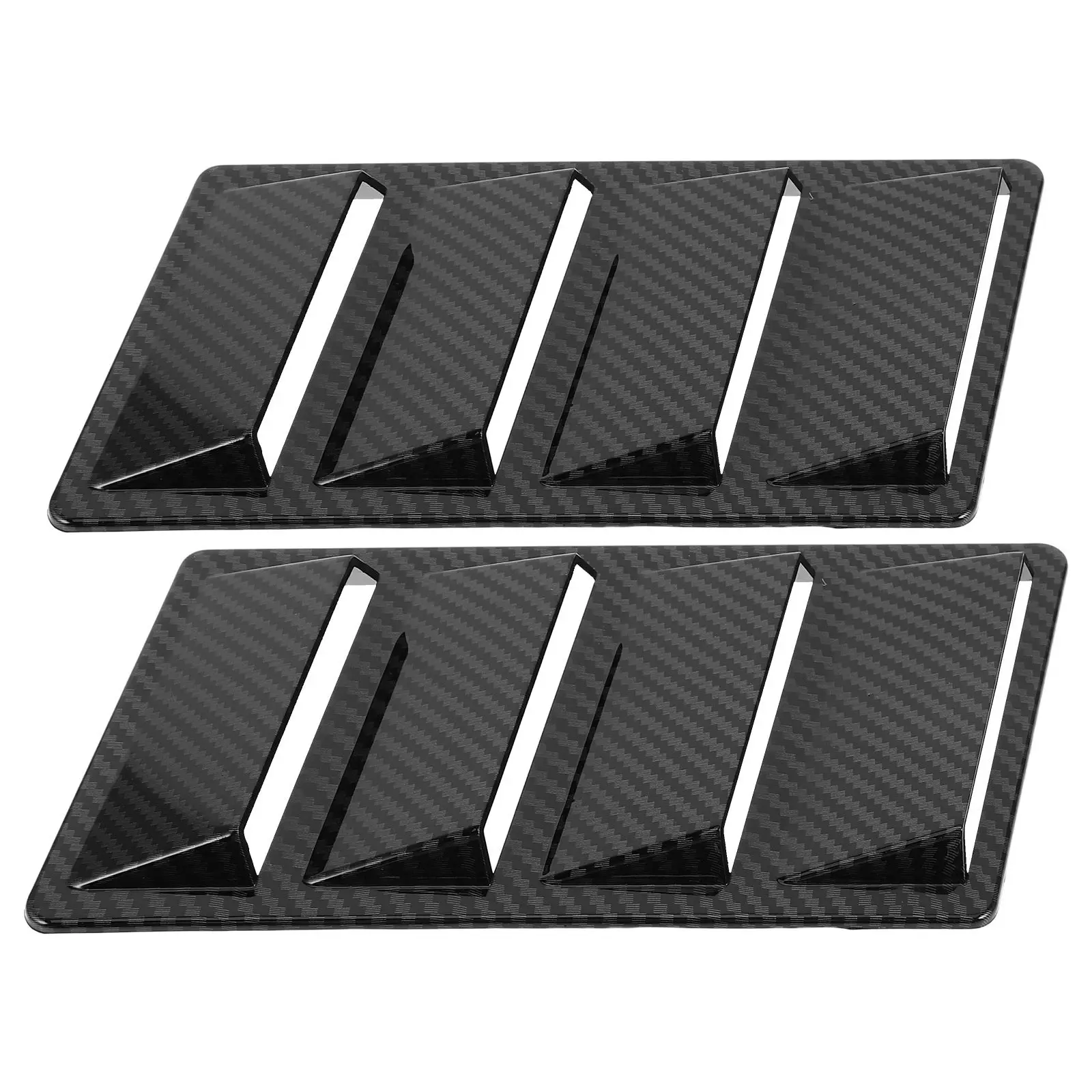 2Pcs Uv-Resistant ABS Shark Gill Hood Vent Trim Universal Car Bonnet Scoop Cover Engine Hood Air Vent Decor for Aggressive
