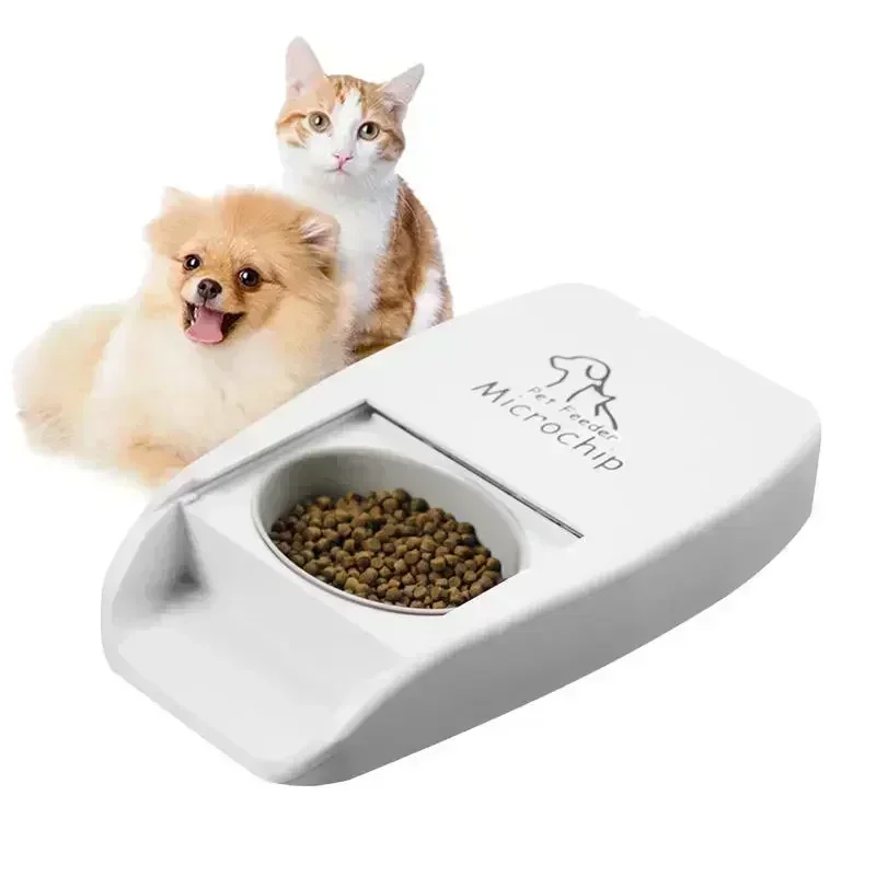 Automatic Cat Feeder Auto Cat Food Microchip Pet Feeder Wet and Dry Food Dispenser for Small Dogs with Microchip Sensing