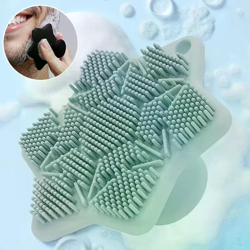 فرشاة تنظيف صغيرة من السيليكون الناعم، منظف يدوي لتنظيف الجسم والعناية بالوجه، فرشاة استحمام محمولة من السيليكون #4
