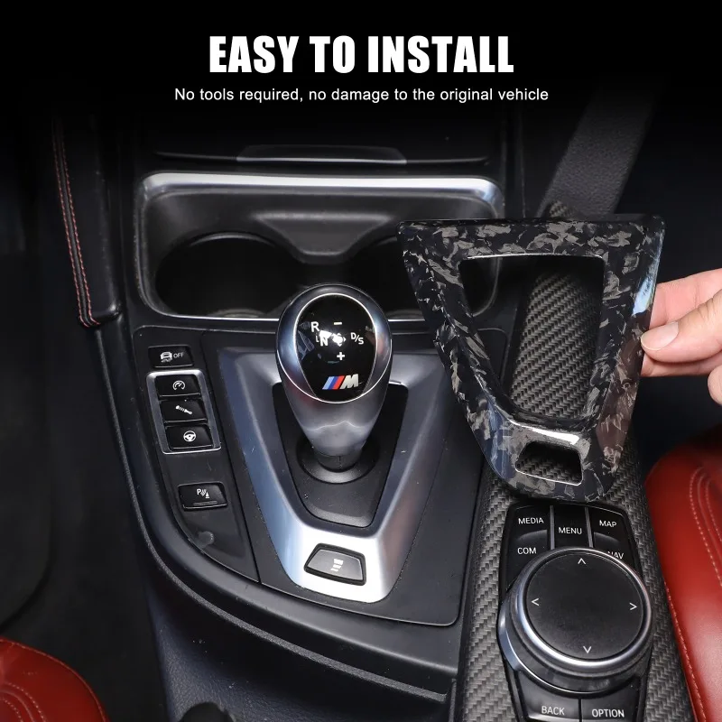 

Real Carbon Fiber For BMW M3 M4 Car Gear Shift Knob base Cap Cover Sticker Panel Trim Car Interior Accessories