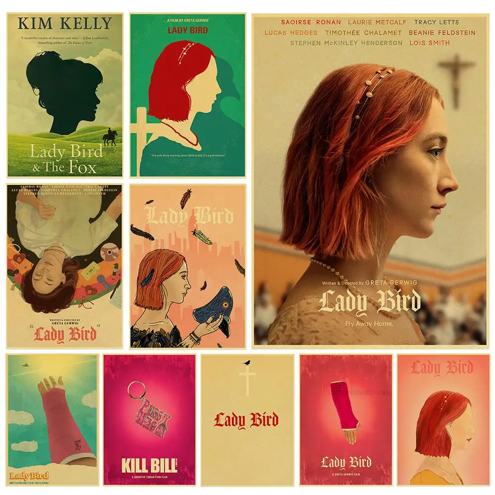 Classics Movie Lady Bird Poster Kraft Paper Wall Room Bar Home Decoration Art Picture Bedroom Living Modern Community Painting