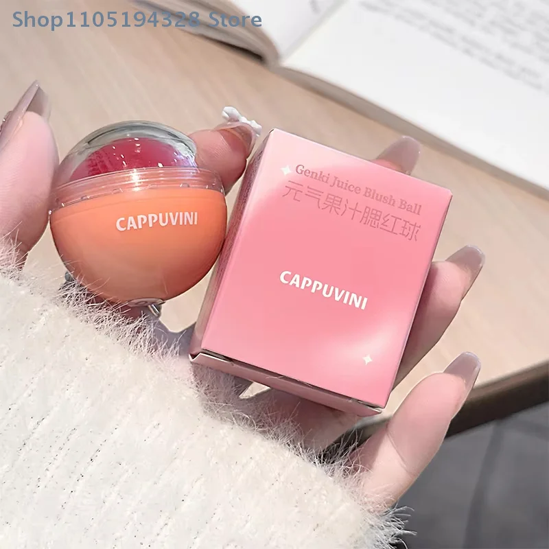 [MP]Cappuvini Juice Blush Ball Water Light Blusher Brightening Face Easy Color Blush Makeup Suitable For Lips And Cheeks