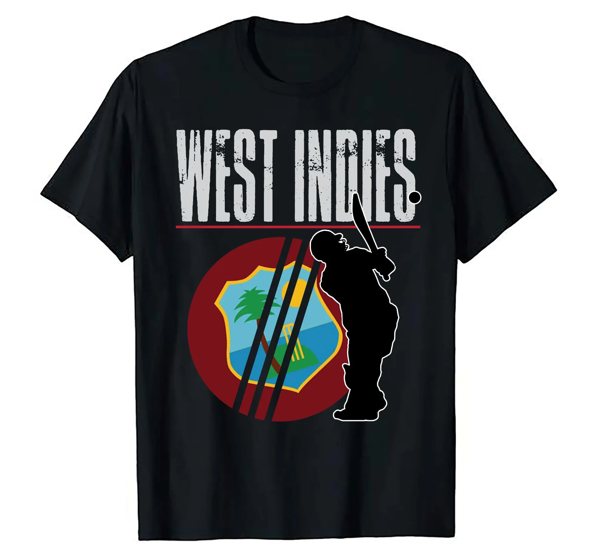 West Indies Flag Cricket Player And For Fielders Bowlers Bats Men Supporter Top T Shirt