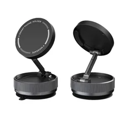 Vacuum Magnetic Car Phone Holder Foldable Suction Cup Kitchen Mirro Gym Bath Shower for Iphone 16 15 14 13 12 11 Pro Max Samsung