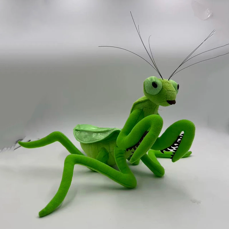 30/45CM Green Brown Mantis High Fidelity Chinese Mantis Plush Toy Lifelike Stuffed Animal Doll Toy Gift