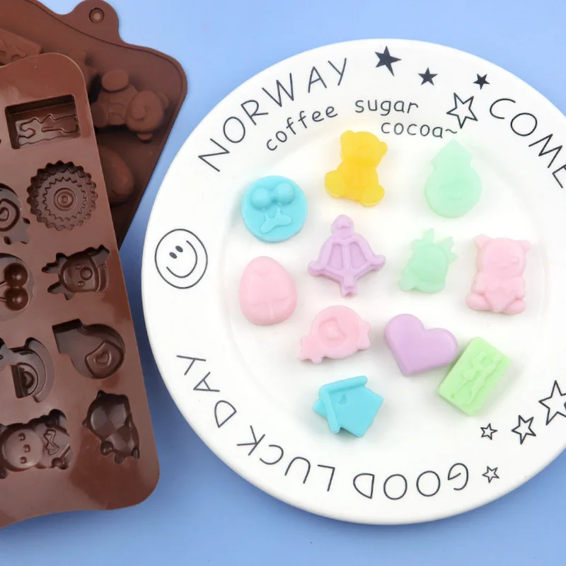 Care bear silicone chocolate mold ice cube mold plaster mold diy baking mold home use