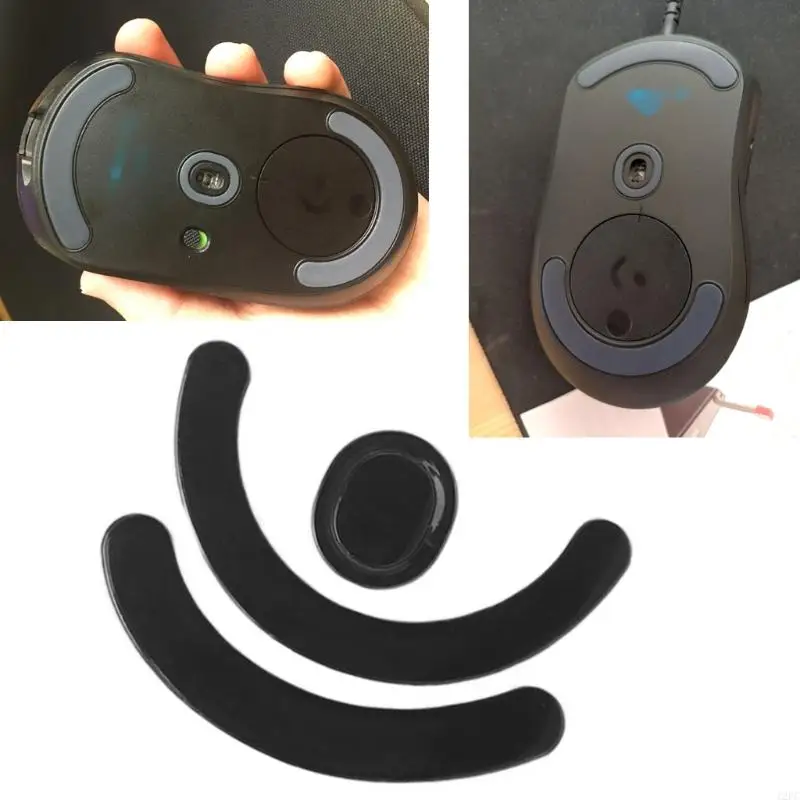 Pés de mouse com borda curva, patins para mouse g403 g603 g703, 1 conjunto de 0,6 mm de espessura