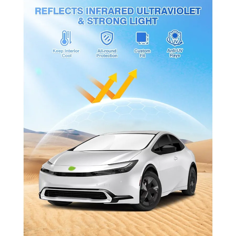 Sunshades for  Prius 20232025 2026 Accessories Windshield Sun Shade Side Rear Window Shade Cover Sun Visor Shield Privacy Prote