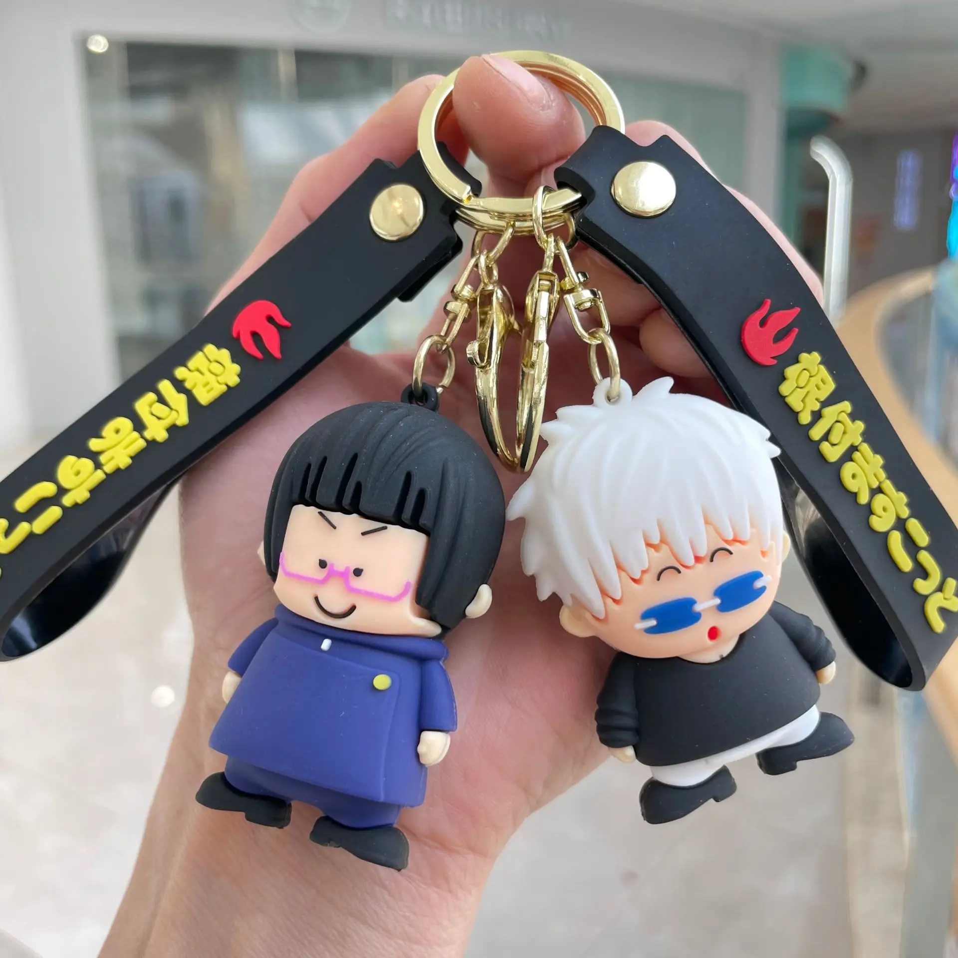 

Anime Jujutsu Kaisen Satoru Gojo Itadori Yuji Zenin Maki Keychain Cartoon Cute Doll Bag Car Pendant Figure for Unisex Gifts