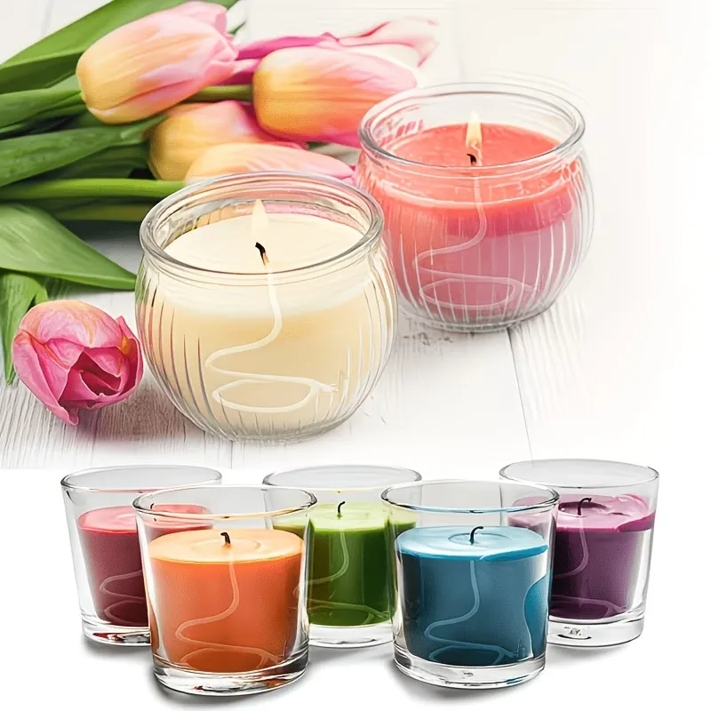 100Pcs 6cm Candle Wick with Metal Base, Handmade Aromatherapy Candle Wick, Homemade Beeswax Candle Consumables