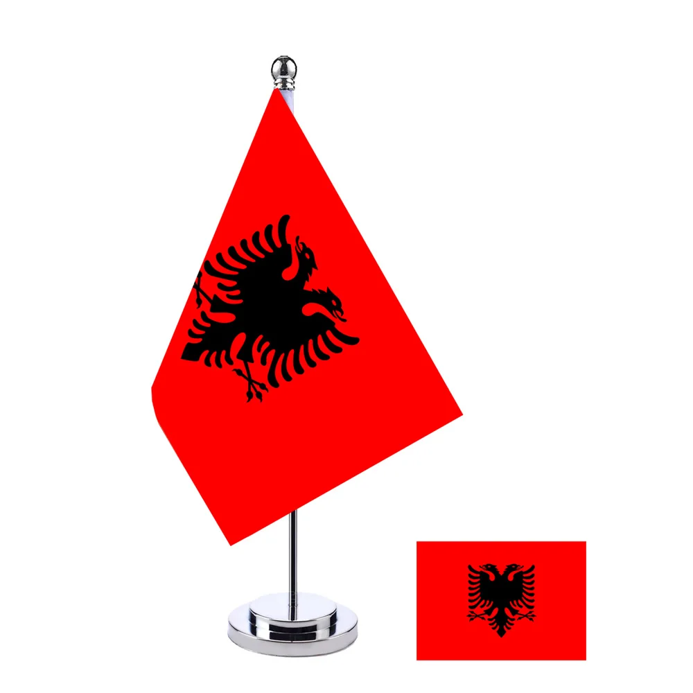 xvggdg    14x21cm Office Desk  Albania    Flag     National   Albania  Country Banner