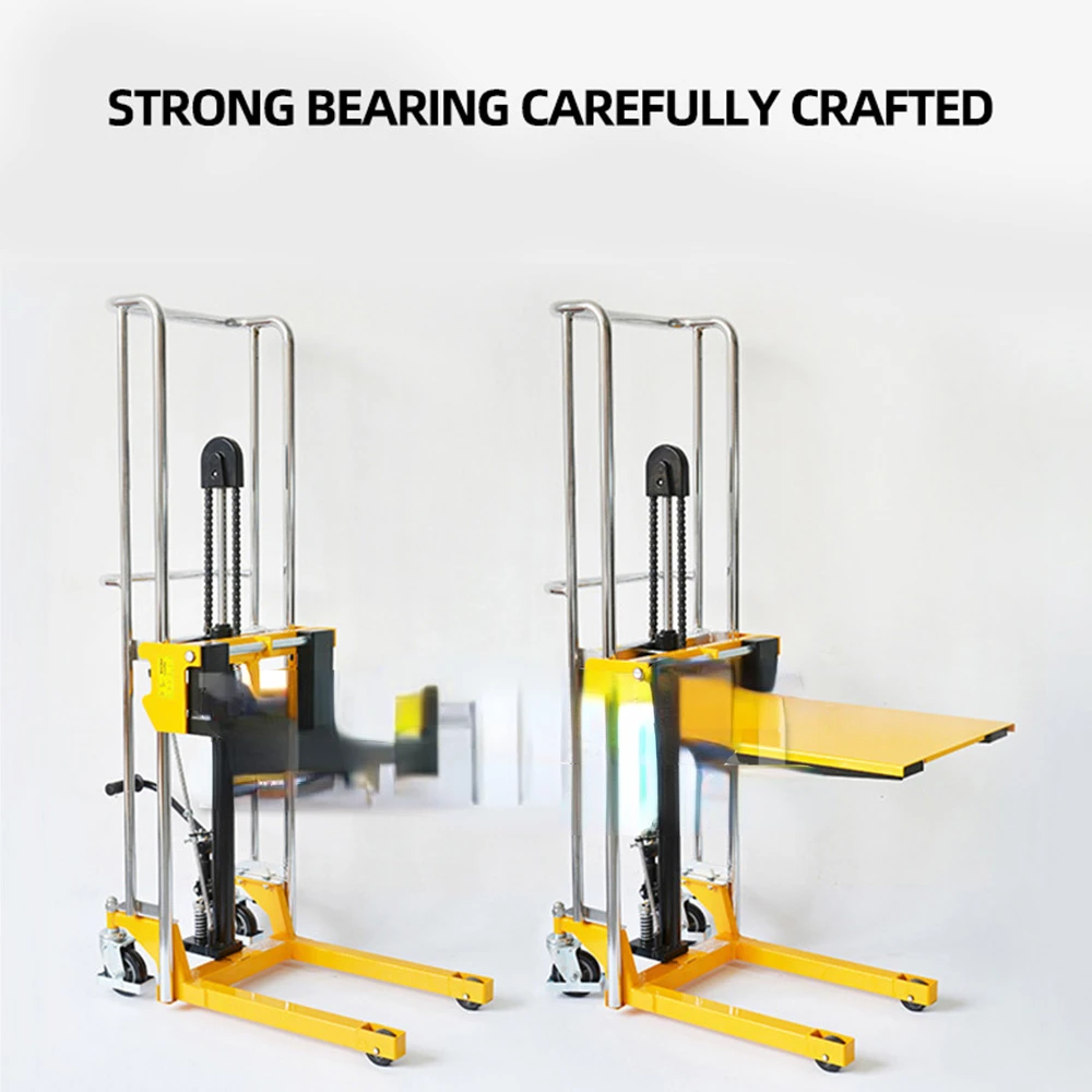 400kg Manual Electric Hydraulic Forklift Lifting Stacker Small Loading and Unloading Truck Cylinder Forklift Lifting Car