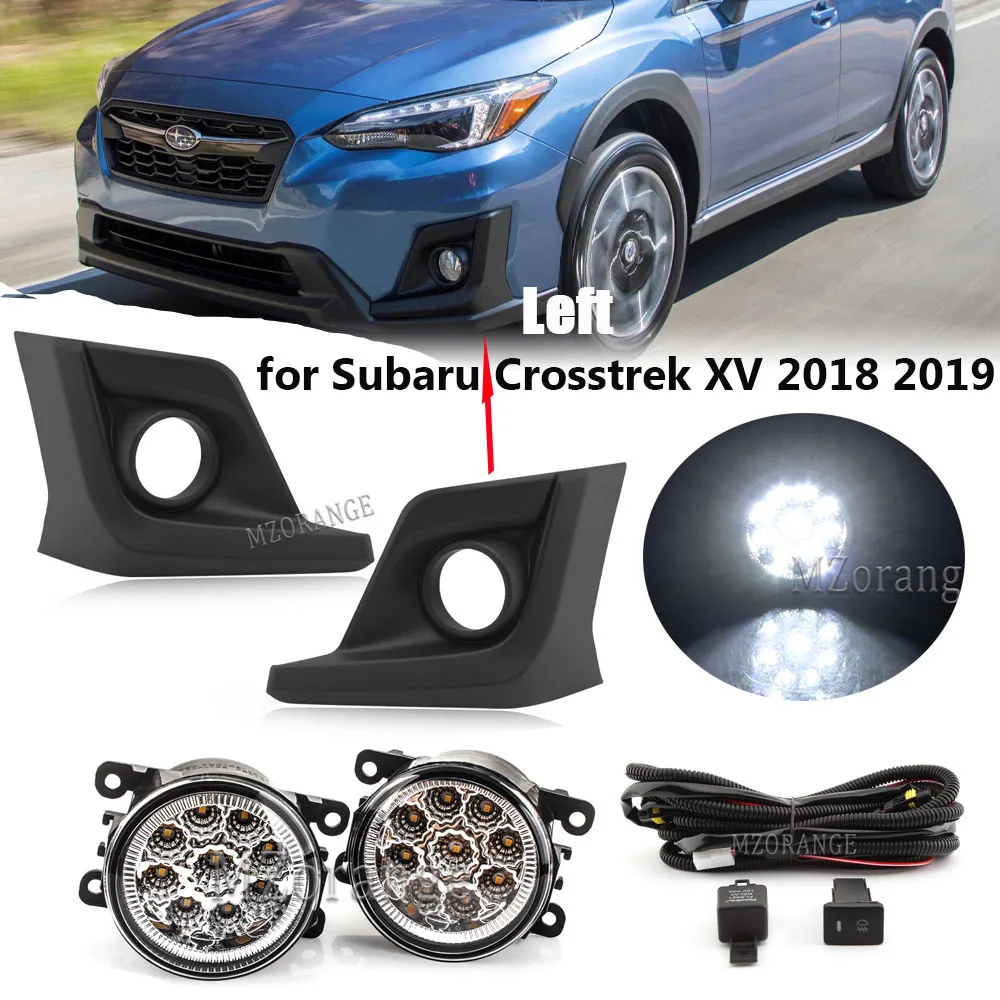 Fog Light For Subaru XV Crosstrek 2018 2019 2020 Fog Lamp Cover Headlight Front Bumper Trim Bezel Cap Frame Headlights Hole