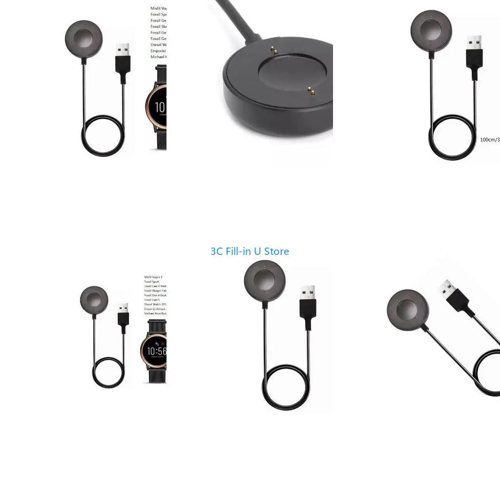 G8TA 1Pack Watch Portable Charging Station Dock w/ USB Charging Cable for Fossil Gen 6 / Gen 4 / Gen 5