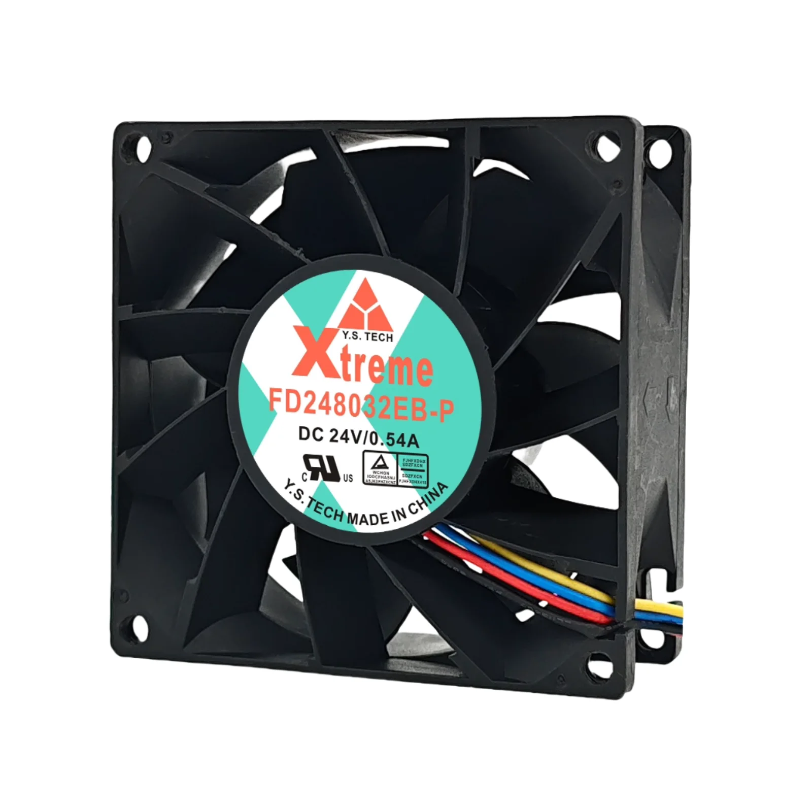 

for Y.S.TECH FD248032EB-P 80x80x32mm Dual Ball Bearing Cooling Fan - 24V 0.54A 4600RPM 69.4CFM for Inverters/Servers