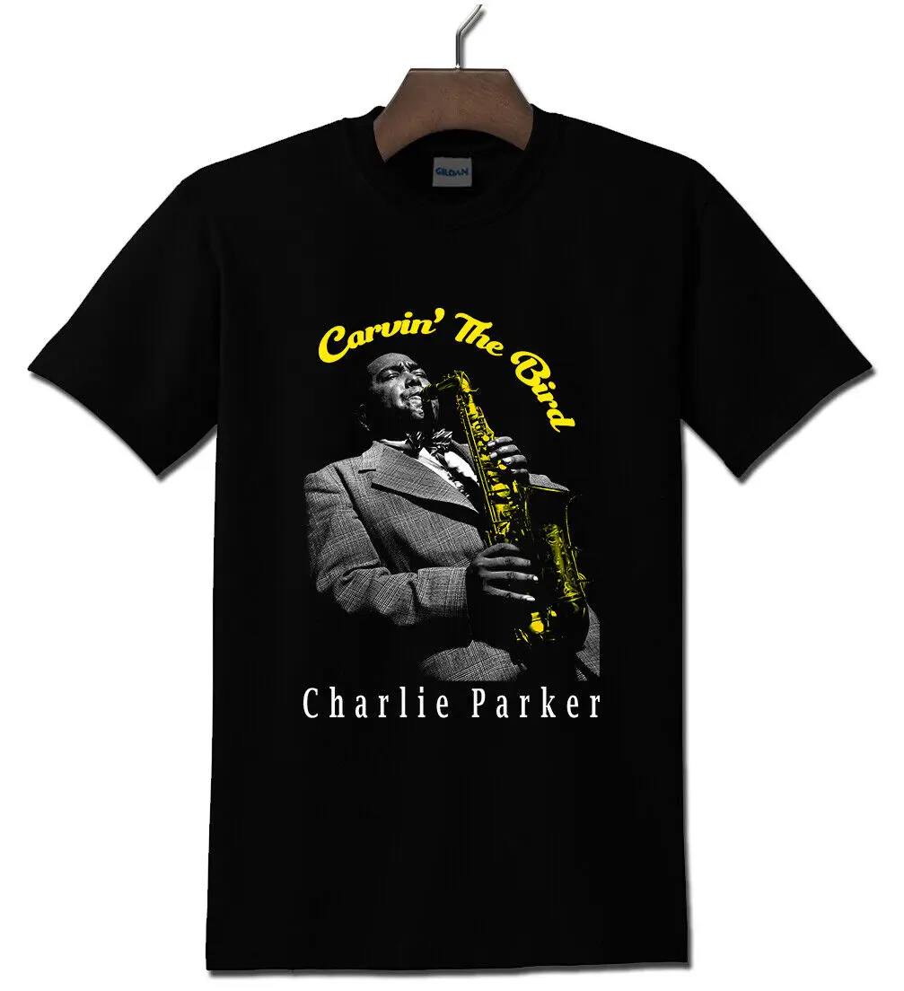 Charlie Parker Carvin the Bird Black T-Shirt S - 5xl