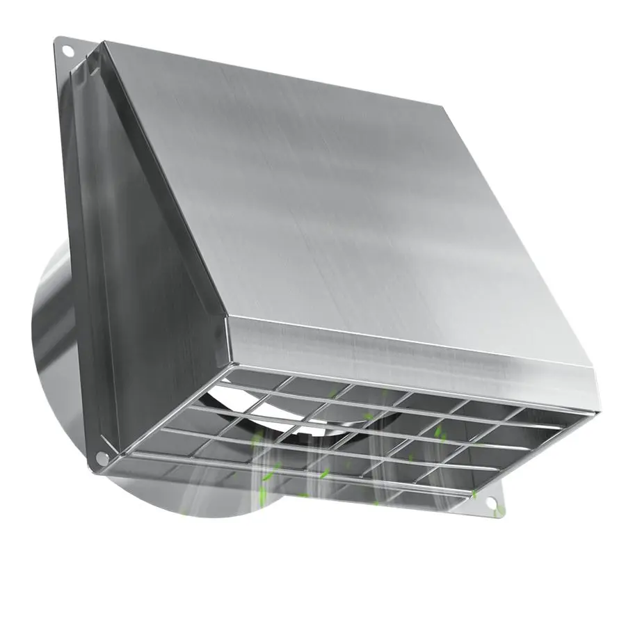 

Вентиляционная решетка для сушилки, наружная, 6 дюймов, настенная, со съемной сеткой, из нержавеющей стали 304, с резиновым уплотнителем, без обратного хода