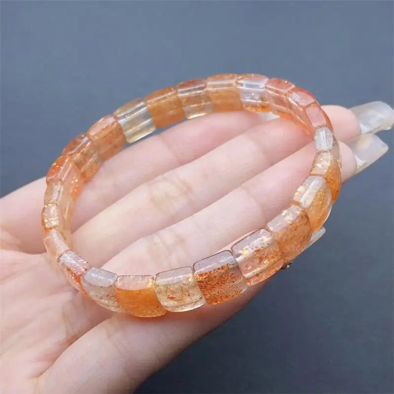 Natural Arusha Quartz Bangle Fortune Energy Bangle Mineral String Woman Amulet Jewelry Healing Gift 1pcs