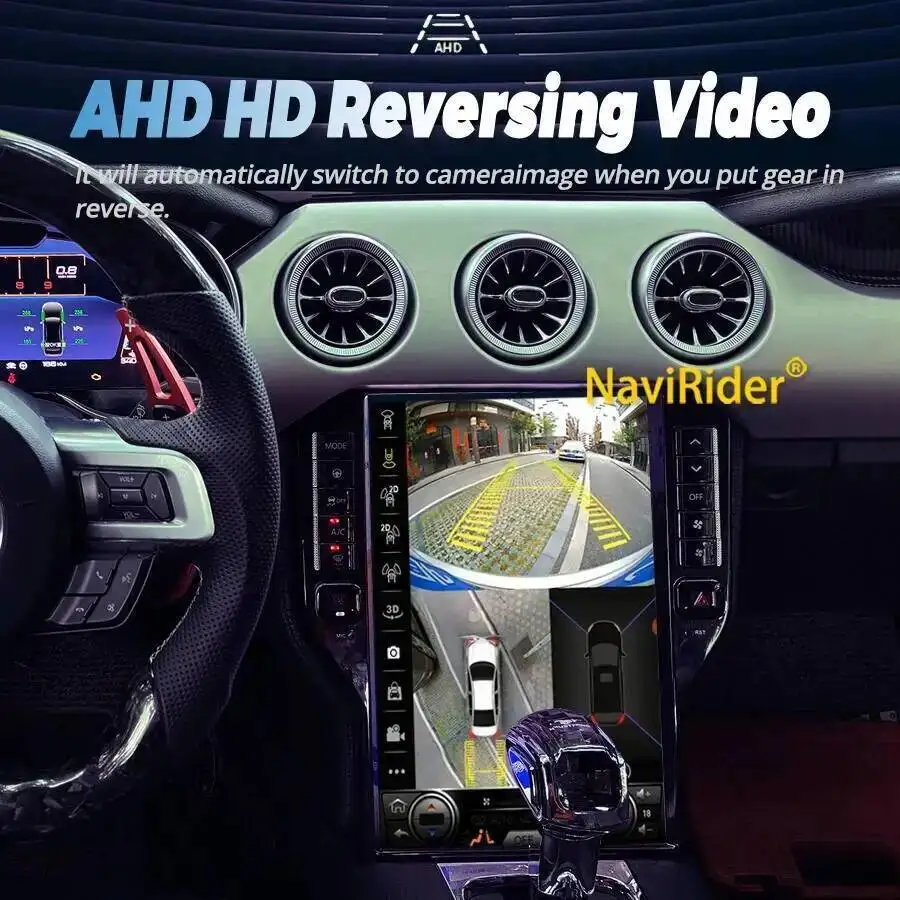 Radio de coche Android 15 de 14,5 pulgadas para Ford Mustang 2015-2021, reproductor de vídeo Multimedia estéreo para coche, unidad principal de navegación GPS 4G