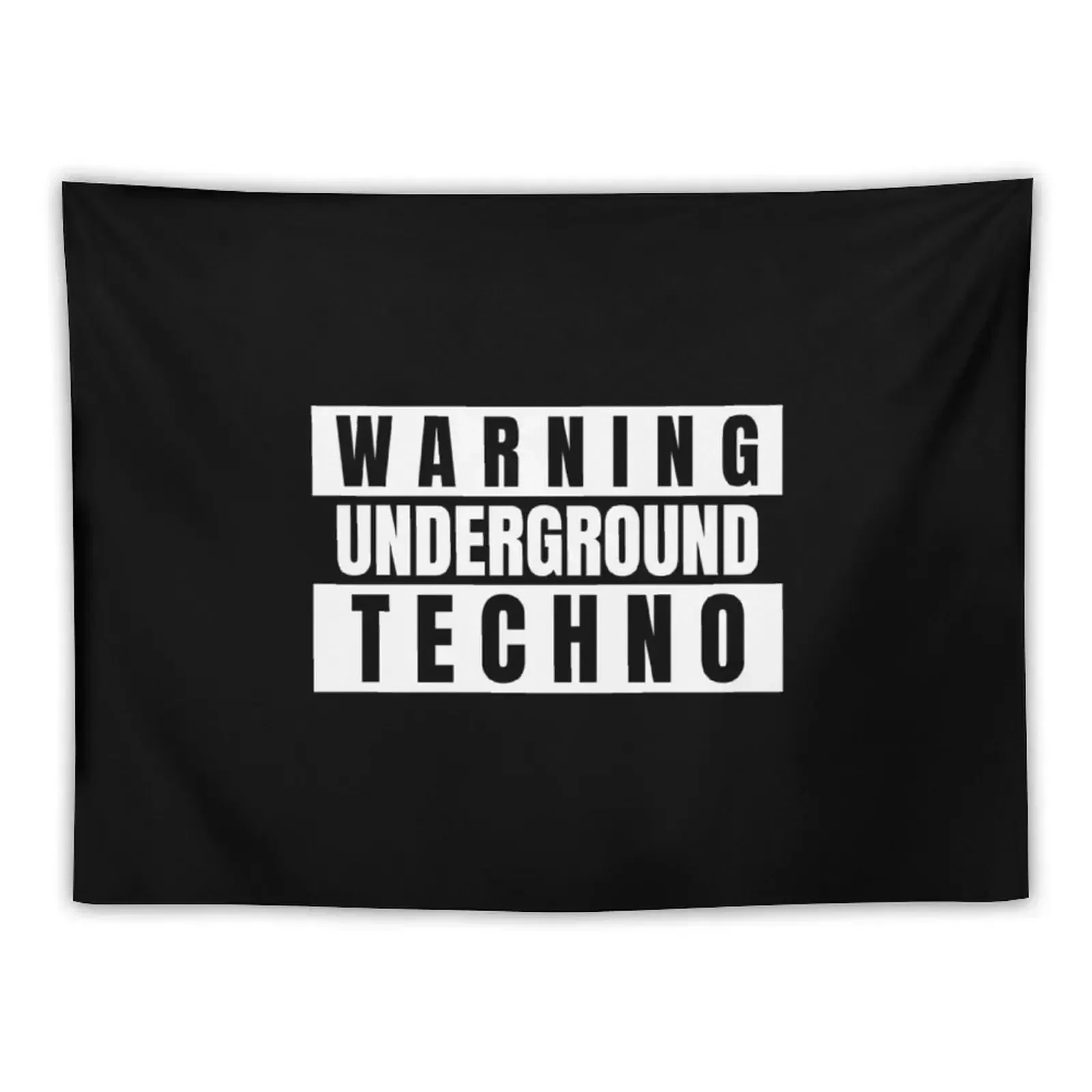 Warning Underground Techno Tapestry House Decor Decoration Bedroom Room Decor Tapestry