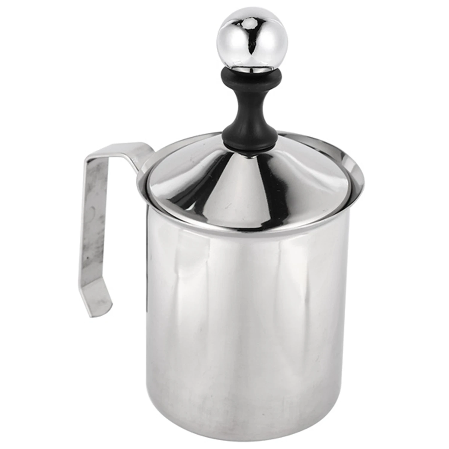 Pembuat kopi tekanan Perancis Manual, pompa tangan Stainless Steel, pembuat kopi genggam, busa susu