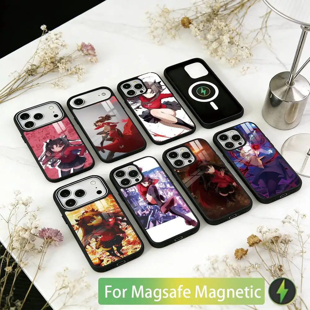 

Fate Rin Tohsaka Phone Case For iPhone17,16,15,14,13,12,11 Plus,Pro Magnetic with Magsafe Wireless Charging