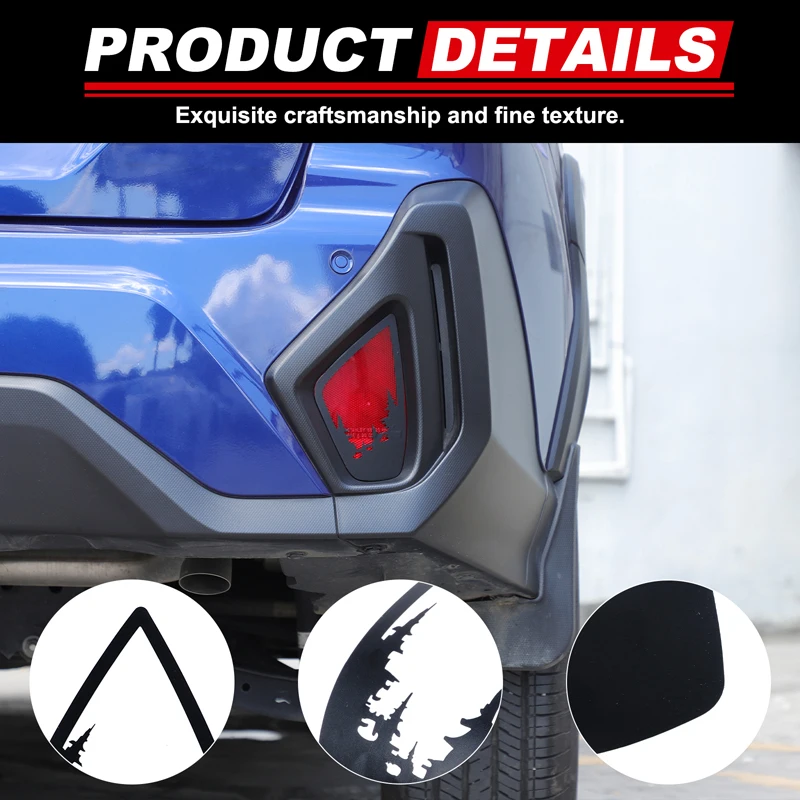 

For Subaru Crosstrek 2024+ PVC black car rear fog light sticker car exterior modification protection accessories