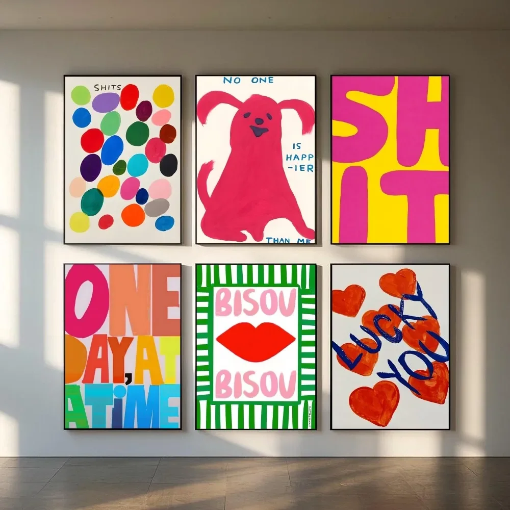 ديفيد شريجلي مجردة التوضيح قماش يطبع المشارك الحديثة مضحك الفن يطبع غرفة نوم جدار ديكور فني للمنزل ملصق فني الهدايا #2