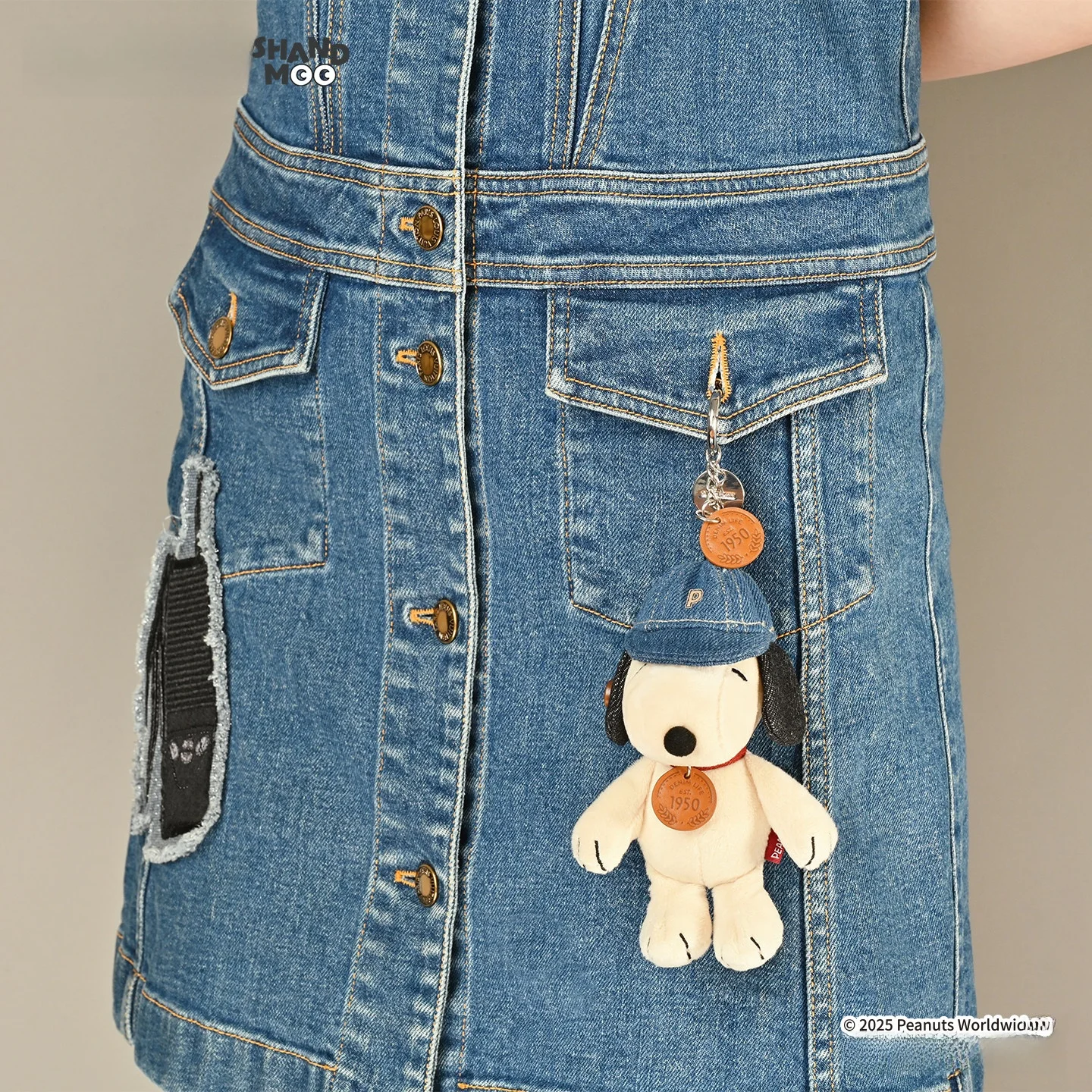 adorable-and-olaf-plush-doll-pendant-denim-series-cartoon-character-bag-accessory-charming-hanging-ornament
