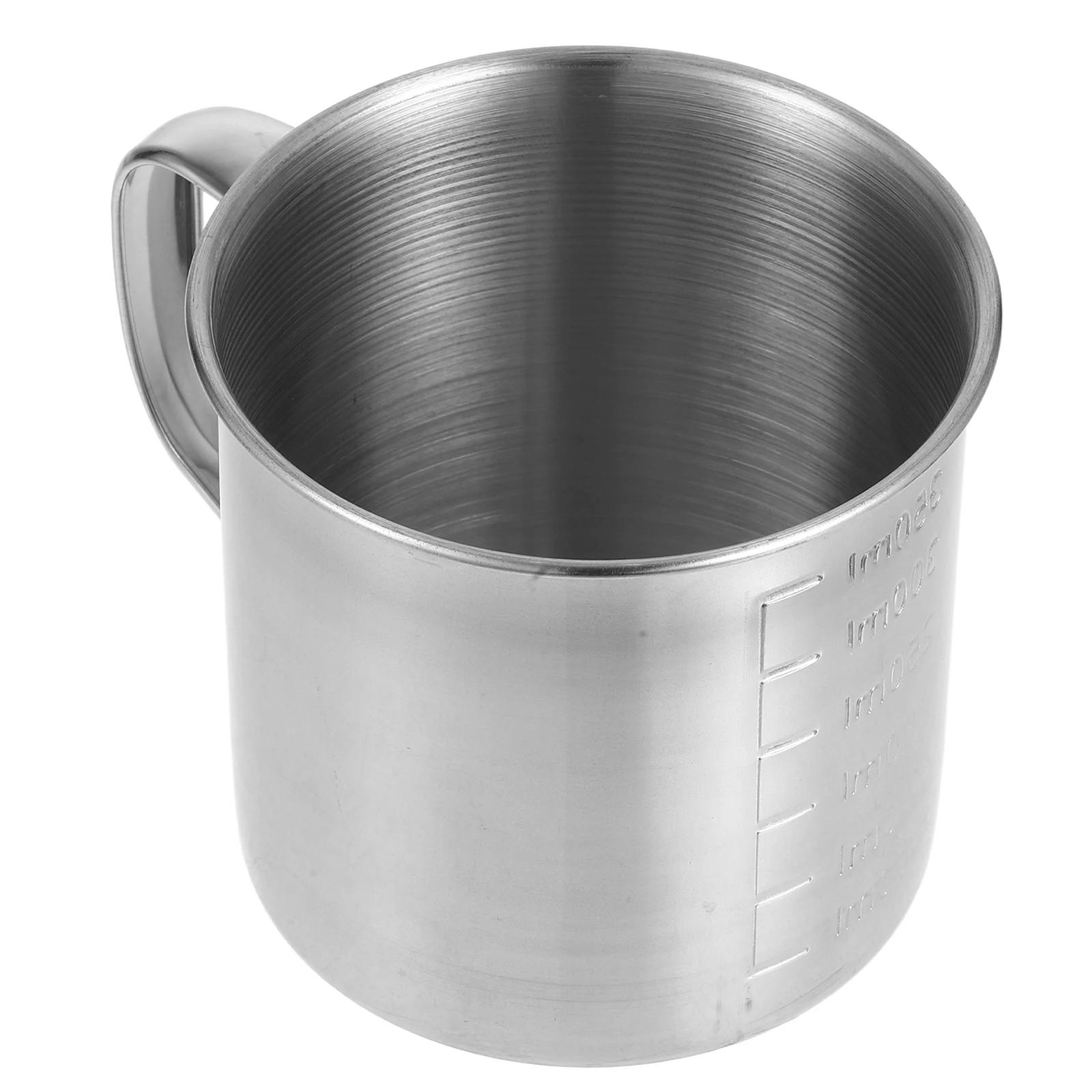 

Stainless Steel Measuring Cup 350ml Capacity Metal Coffee Mugs Camp Measure Cups Japanese Scale Kitchen Tool Stainless Steel