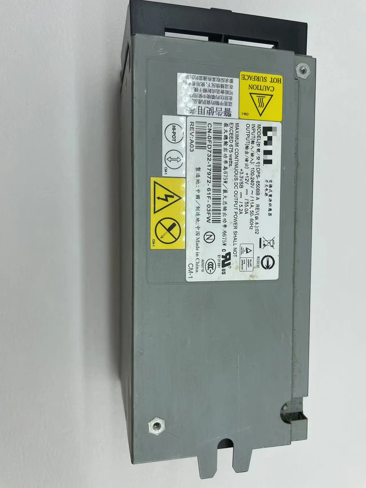

DPS-650BBA Switching Power Supply 675W