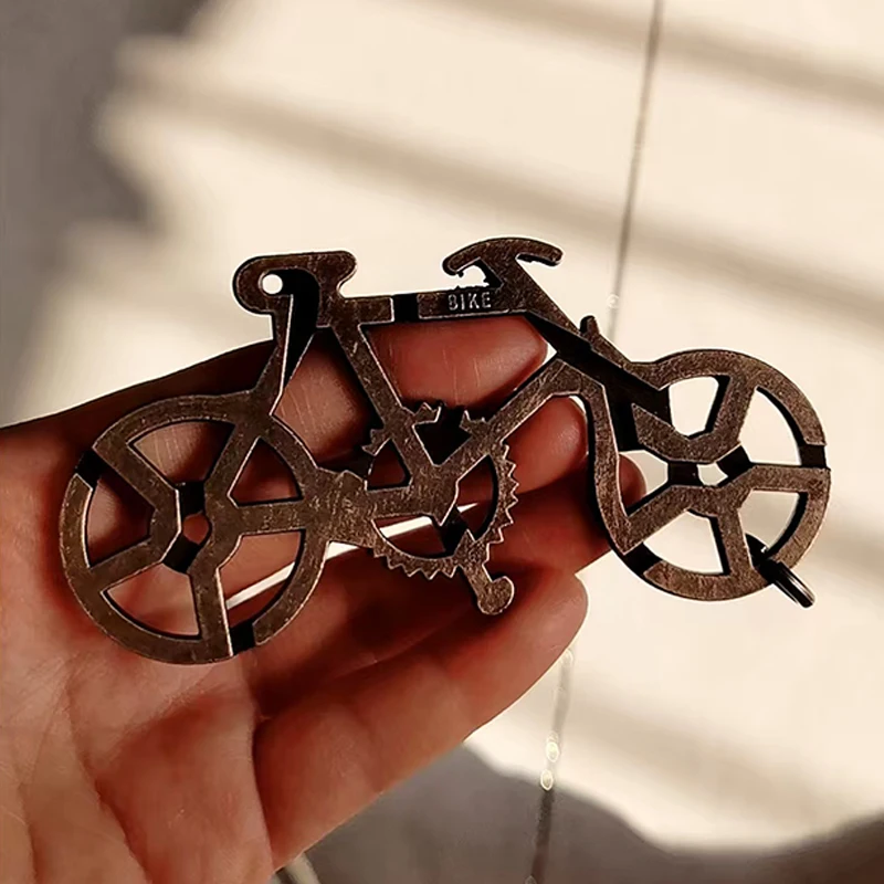 Bicicletta Puzzle in metallo Rompicapo Test IQ Giocattoli Giochi mentali educativi Disentanglement Trucco magico Regali novità per bambini Adulti
