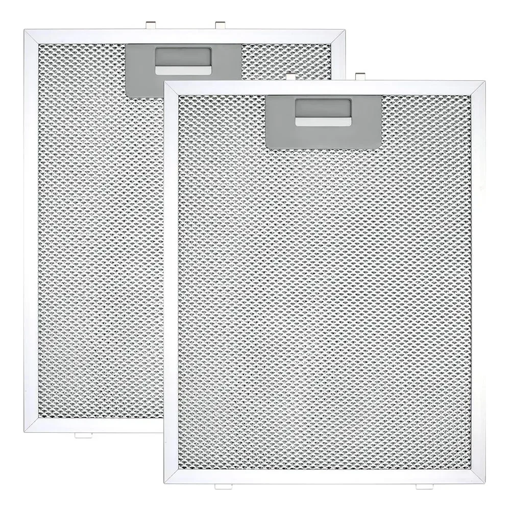 2PCS Aluminum Cooker Hood Filters Metal Mesh Extractor Vent Filter 300x240x9mm Silver Home Improvement Accessories