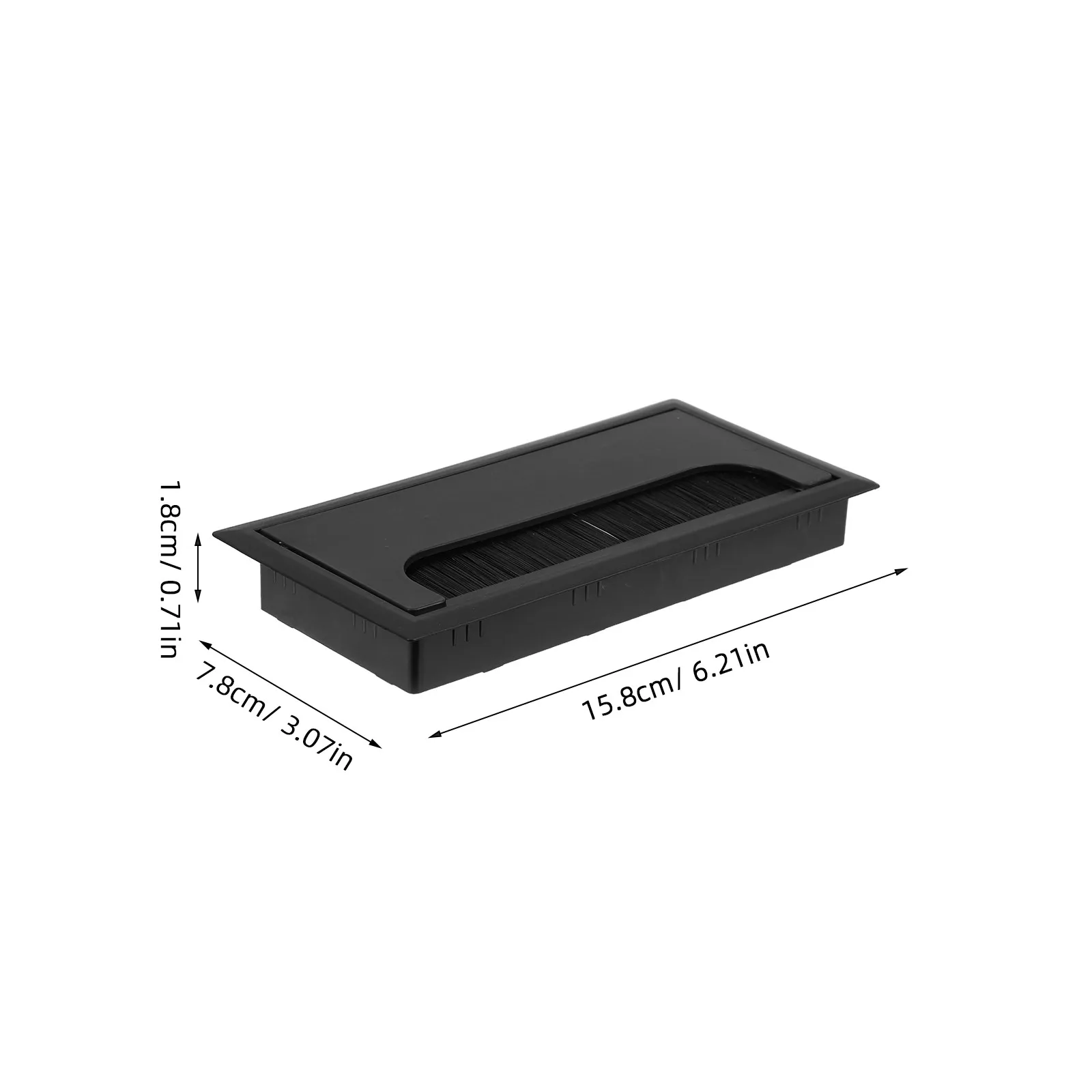 4Pcs Black Desk Grommet Cover with Brush for Cable Management Office Desk Wire Hole Organizer Prevents Dust Tidy Setup