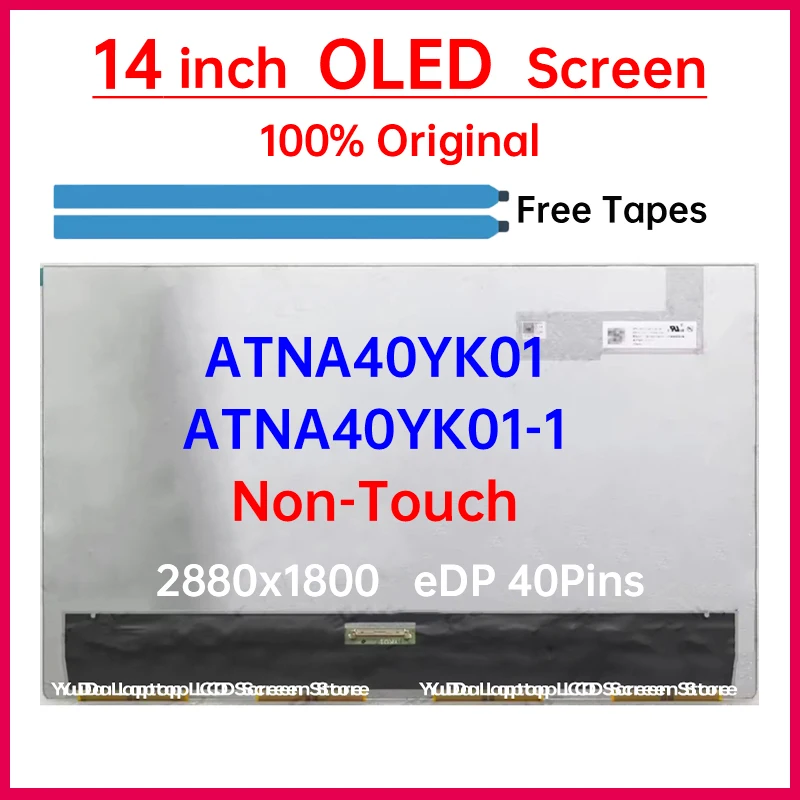 14 Inch OLED Screen ATNA40YK01-1 ATNA40YK01-0 For Lenovo ThinkPad T14s Gen 3 Type 21CQ 21CR LCD Display Matrix Panel Replacement