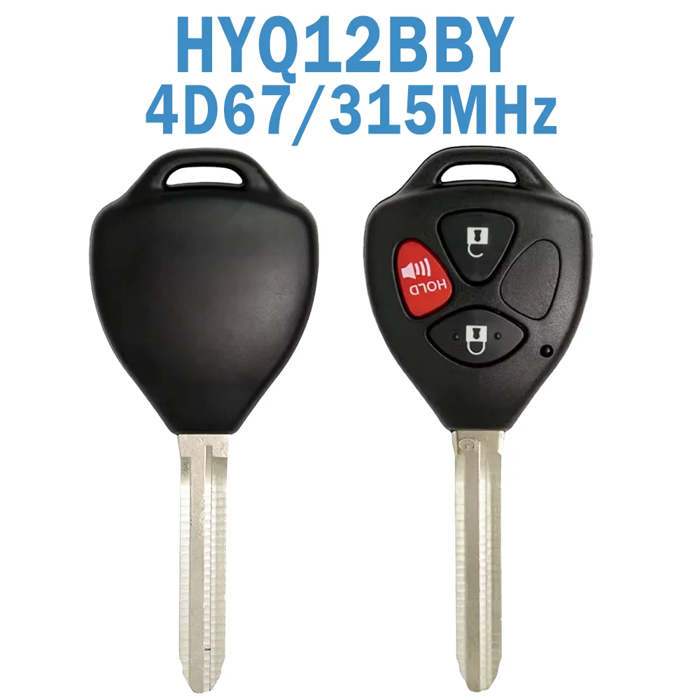 5 Pcs/lot HYQ12BBY Auto Remote Control 2+1B ASK 315MHz 4D67 Chip TOY43 Car Smart Key Fob For Toyota RAV4 Sport 2007-2009