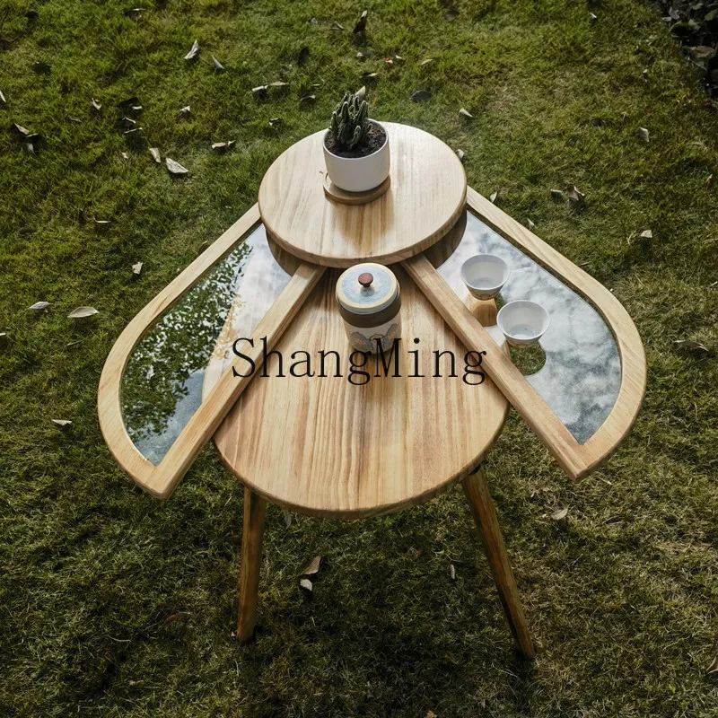 FG  Wing Small Table, Artistic Creative Side Table, Compact Yet Multi-Person Tea Drinking Coffee Table For Balcony