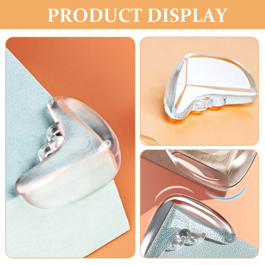 

20 шт., прозрачные угловые ограждения из ПВХ, защита от столкновений, защита от детей, защита кромок мебели, угловые чехлы для стола