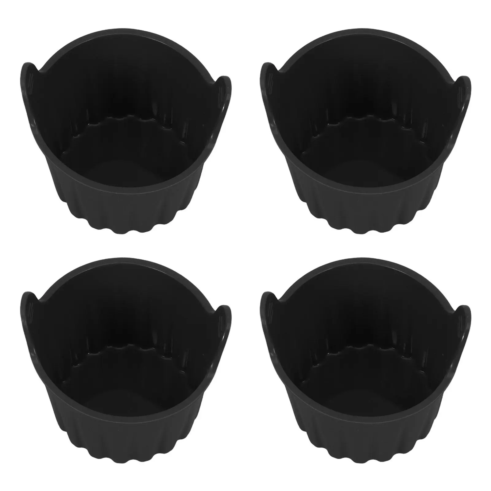4Pcs Silicone Air Fryer Muffin Molds Nonstick Baking Cups Reusable Flexible Round Pan for Muffins Cakes Pastries