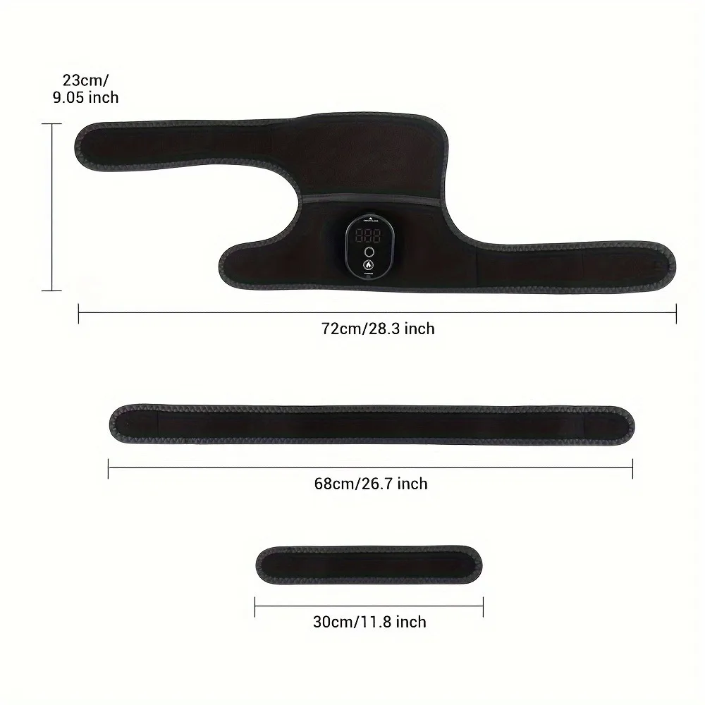 1 قطعة مدلك الركبة الساخن ، مدلك الحرارة والاهتزاز ، وسادة التدفئة الكهربائية المحمولة اللاسلكية ، دعم الكتف الكوع #2
