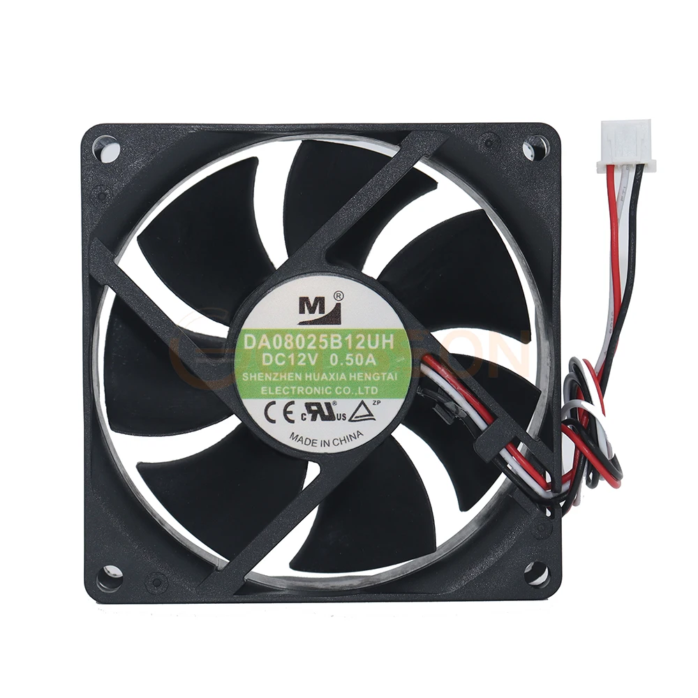 

New DA08025B12UH DC12V 0.5A Large Air Volume Inverter Power Cooling Fan 8025 8CM 80*80 * 25mm