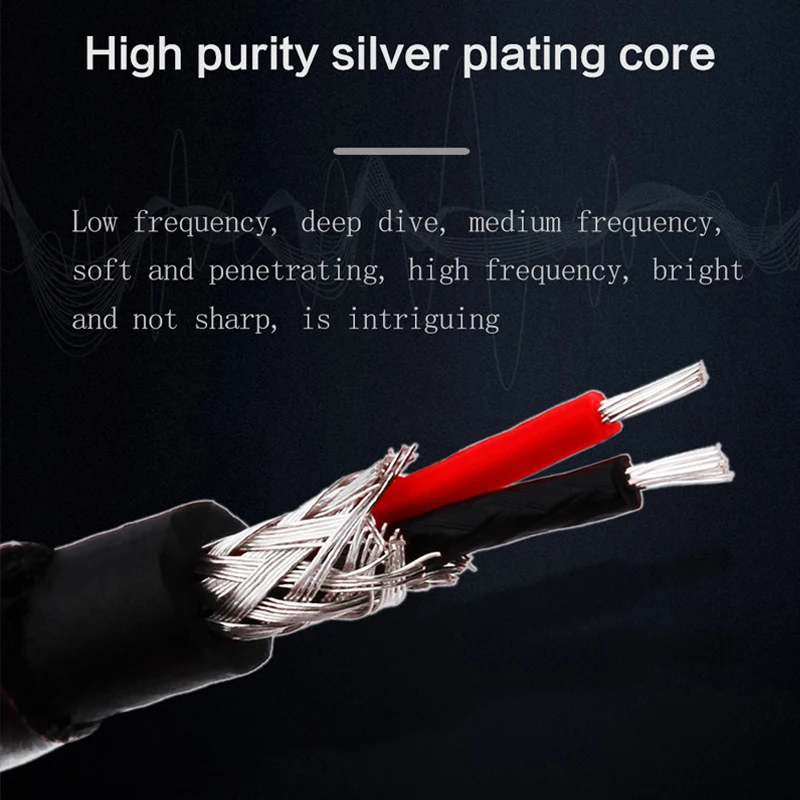 YYTCG G2S Hifi 3.5mm AUX Cable High Quality Siver-plated 3.5mm Male to 3.5mm Male Audio Cable