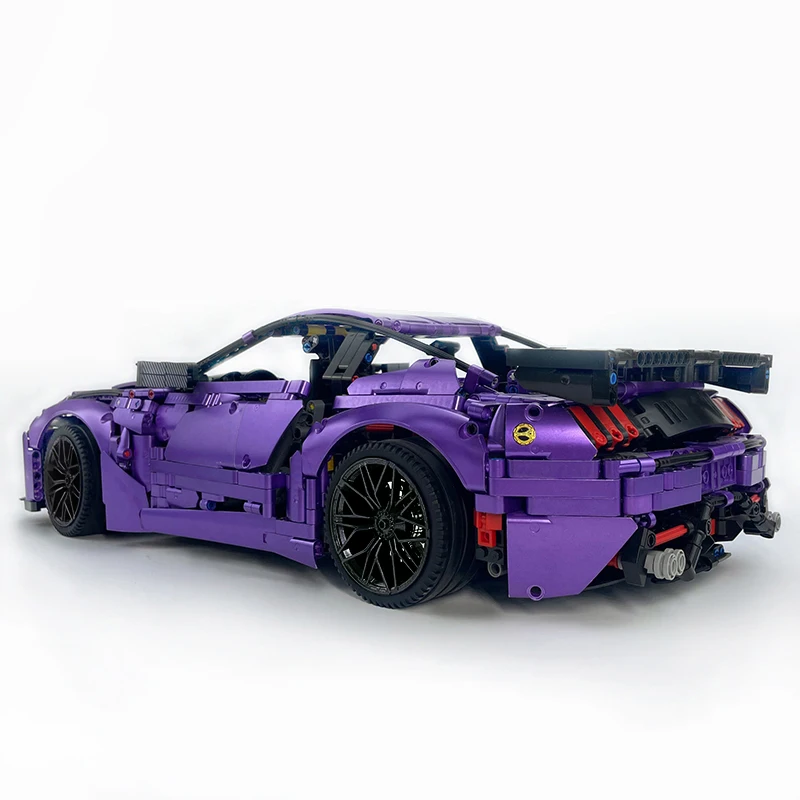 New Technical MOC 165802 Purple Plating Super Sports Car 1:8 Model Buidling Blocks Bricks Educational Puzzle Toys Birthday Gift