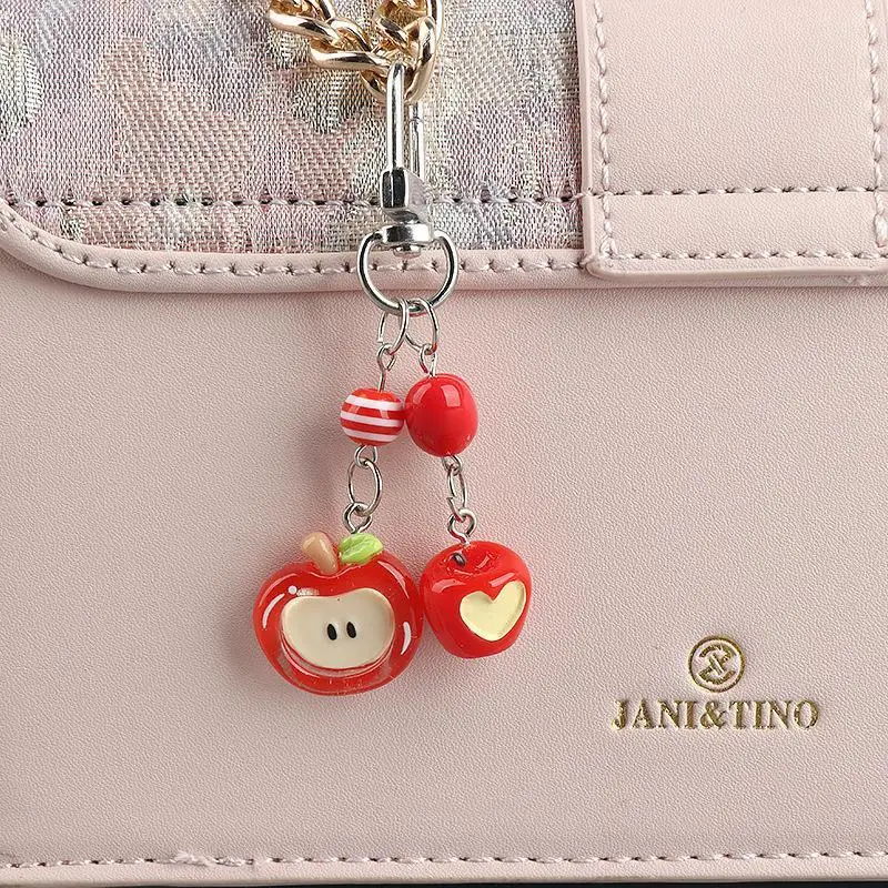 Koreanischer transparenter Harz-Obst-Schlüsselanhänger, niedlicher Cartoon-Obst-Taschenanhänger für Mädchen, Paar-Geschenk, Rucksack-Schlüsselanhänger-Dekoration – Detail 9