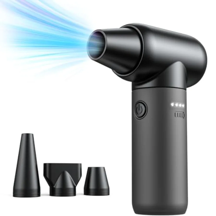 

Electric Air Duster 110 000 RPM 3 Gear Adjustable Cordless Air Blower 6000mAh Rechargeable Battery Portable Dust Cleaner for Co