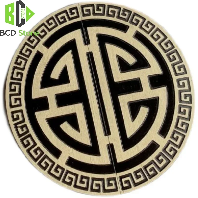BCD Circular Chinese Style Solid Brass Gold Handles Cabinet Drawer Door Pulls Artistical Retro Furniture Hardware