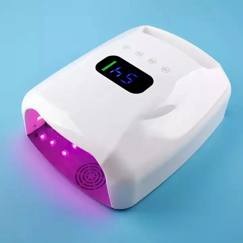 Draadloze Led Uv Nail Lamp Professionele Draadloze Oplaadbare Nail Drogen Manicure Machine 96W Lamp Voor Draagbare Gel Polish Cure