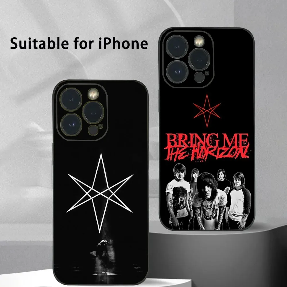 Bring Me The H-Horizons BMTH Phone Case For iPhone 16 15 14 13 12 11 Plus,Pro Max,XS,X,XR,SE,Mini,8,7 Soft Silicone Black Cover