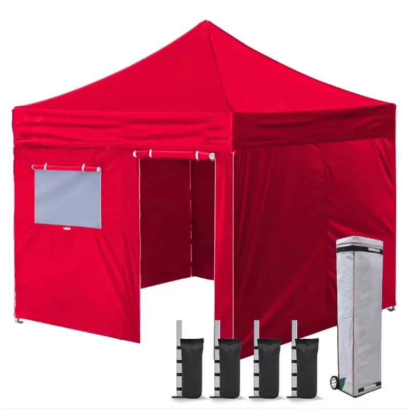 10x10 Pop Up Canopy Tent Commercial Trade Show Steel Frame Folding Shelter